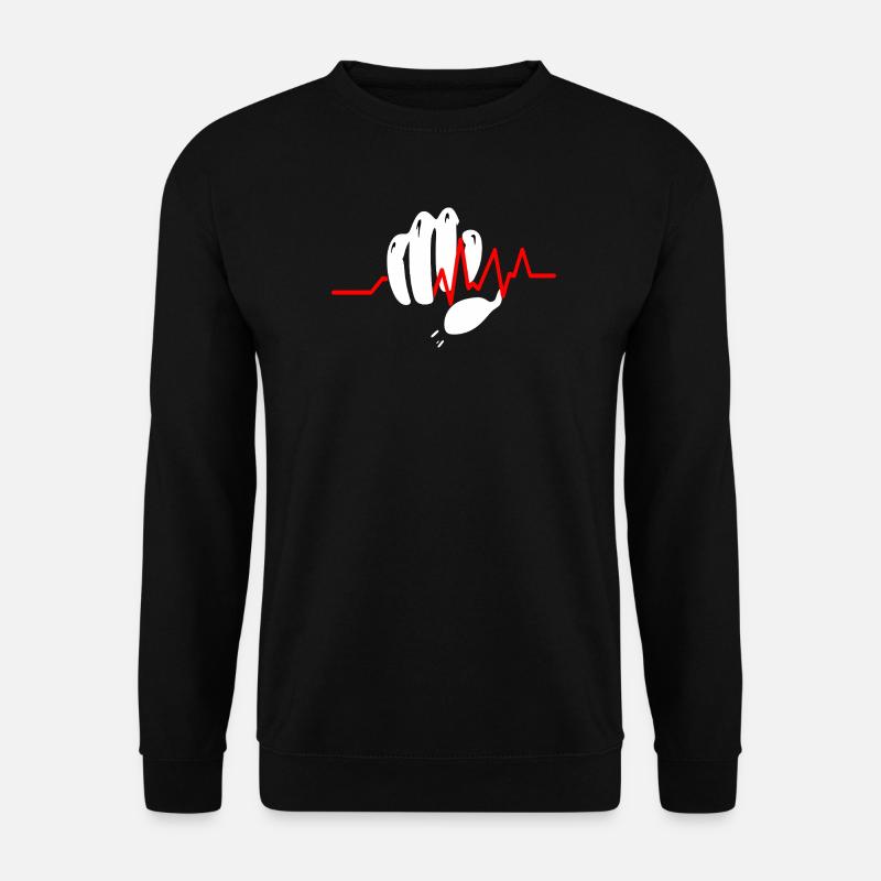 clenched fist with pulse line - Unisex Sweatshirt - black