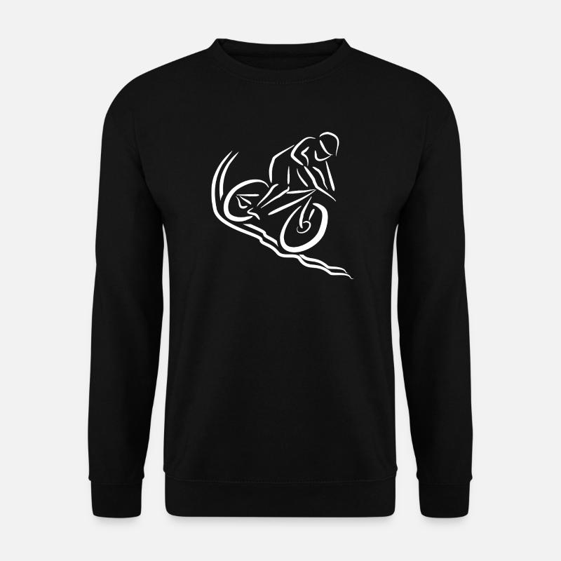 Motif Mountain Biker Downhill Gift - Unisex Sweatshirt - black