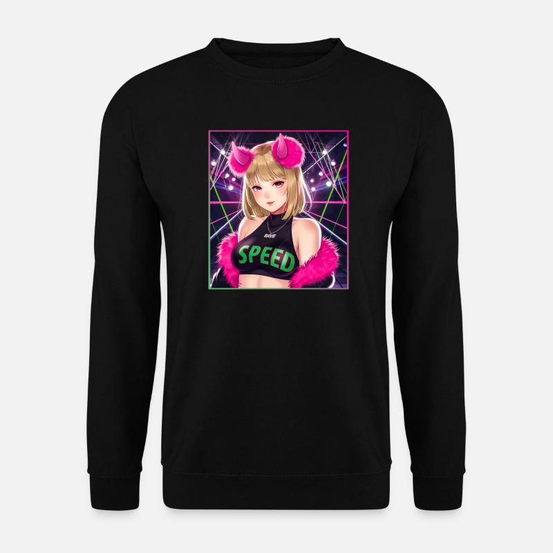 Rave girl - Unisex Pullover - Schwarz