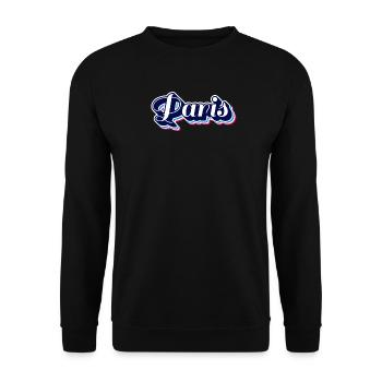Résumé du scénario néon de Paris - Sweat-shirt Unisexe - noir - Devant - Alina (178cm) & Michal (187cm)