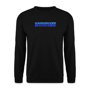 Pouls et Pics de la ville de Vancouver - Sweat-shirt Unisexe - noir - Devant - Alina (178cm) & Michal (187cm)