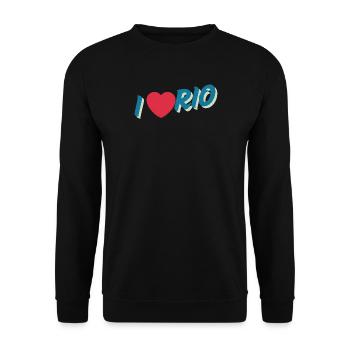 I Love Rio City Spirit - Unisex Sweatshirt - black - Front - Alina (178cm) & Michal (187cm)