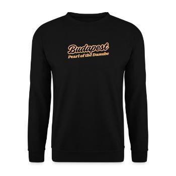 Perle du Danube de Budapest - Sweat-shirt Unisexe - noir - Devant - Alina (178cm) & Michal (187cm)