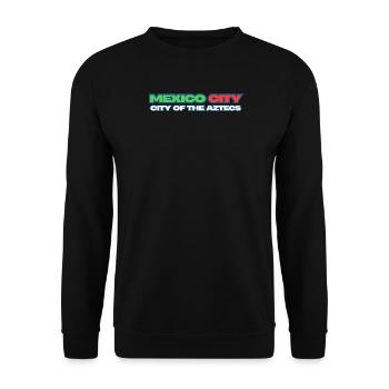 Aztec City Neon Mexiko-Stadt Retro - Unisex Pullover - Schwarz - Vorne - Alina (178cm) & Michal (187cm)