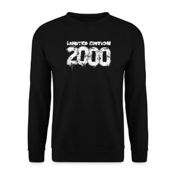 Limited Edition Geburtsjahr 2000 Geburtstag Retro - Unisex Pullover - Schwarz - Vorne - Alina (178cm) & Michal (187cm)