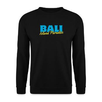 Tissu Paradis de l’île de Bali - Sweat-shirt Unisexe - noir - Devant - Alina (178cm) & Michal (187cm)