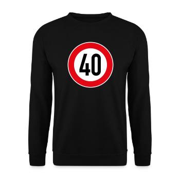 40 Birthday - Unisex Sweatshirt - black - Front - Alina (178cm) & Michal (187cm)