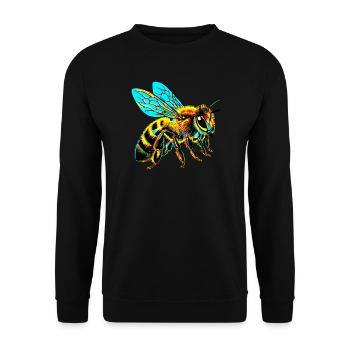 Biene - Unisex Pullover - Schwarz - Vorne - Alina (178cm) & Michal (187cm)