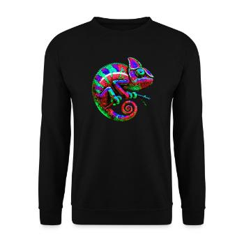 Chameleon - Unisex Sweatshirt - black - Front - Alina (178cm) & Michal (187cm)