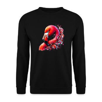 Flamingo - Unisex Pullover - Schwarz - Vorne - Alina (178cm) & Michal (187cm)
