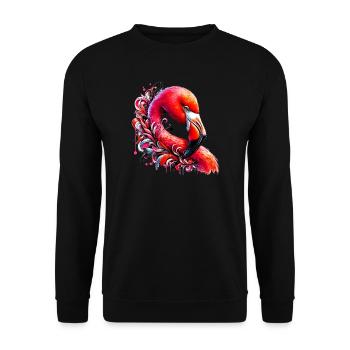 Flamant - Sweat-shirt Unisexe - noir - Devant - Alina (178cm) & Michal (187cm)