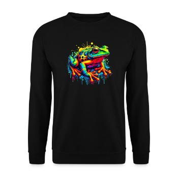 Frog - Unisex Sweatshirt - black - Front - Alina (178cm) & Michal (187cm)