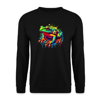 Grenouille - Sweat-shirt Unisexe - noir - Devant - Alina (178cm) & Michal (187cm)