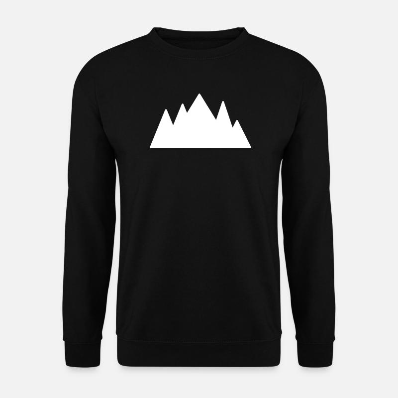 Bergsilhouette Glanzkontrast - Unisex Pullover - Schwarz