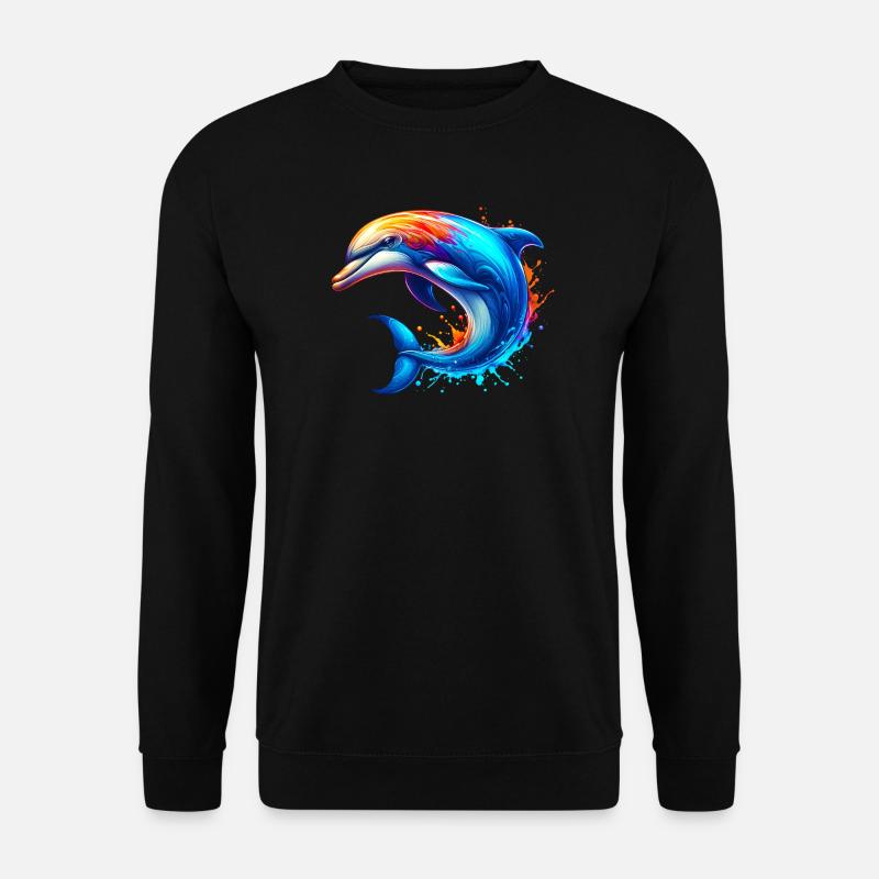 Delfin - Unisex Pullover - Schwarz
