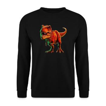 Dinosaur - Unisex Sweatshirt - black - Front - Alina (178cm) & Michal (187cm)