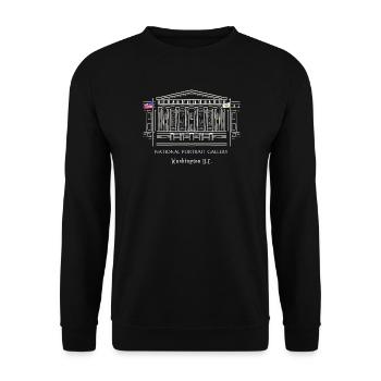 Washington D.C., National portrait gallery, USA - Unisex Sweatshirt - black - Front - Alina (178cm) & Michal (187cm)