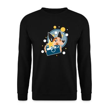 Dog Photographer - Unisex Sweatshirt - black - Front - Alina (178cm) & Michal (187cm)