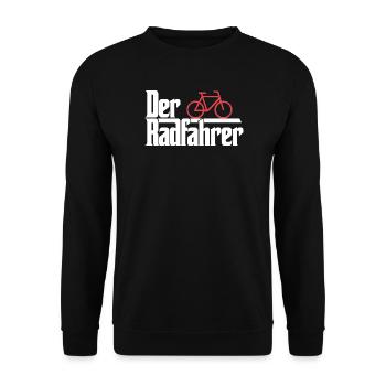 Der Radfahrer - Unisex Pullover - Schwarz - Vorne - Alina (178cm) & Michal (187cm)
