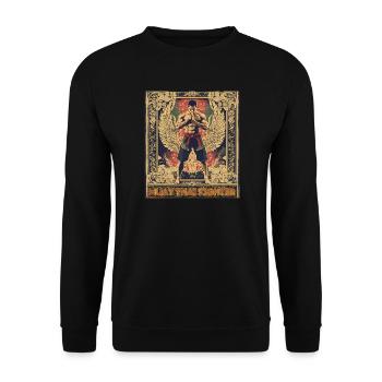 Chasseur ailé de Muay Thai - Sweat-shirt Unisexe - noir - Devant - Alina (178cm) & Michal (187cm)