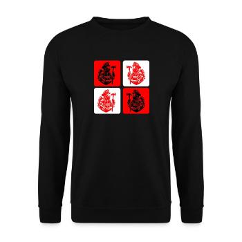 Fire brigade – courage in action - Unisex Sweatshirt - black - Front - Alina (178cm) & Michal (187cm)