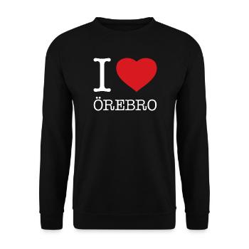 I LOVE ÖREBRO Sverige Sweden - Unisex Sweatshirt - black - Front - Alina (178cm) & Michal (187cm)