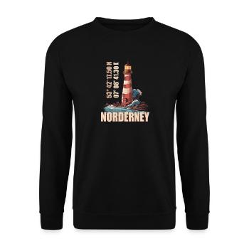 Norderney - Unisex Pullover - Schwarz - Vorne - Alina (178cm) & Michal (187cm)