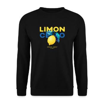 Limoncello Zitronen Amalfi Italien Sommer - Unisex Pullover - Schwarz - Vorne - Alina (178cm) & Michal (187cm)