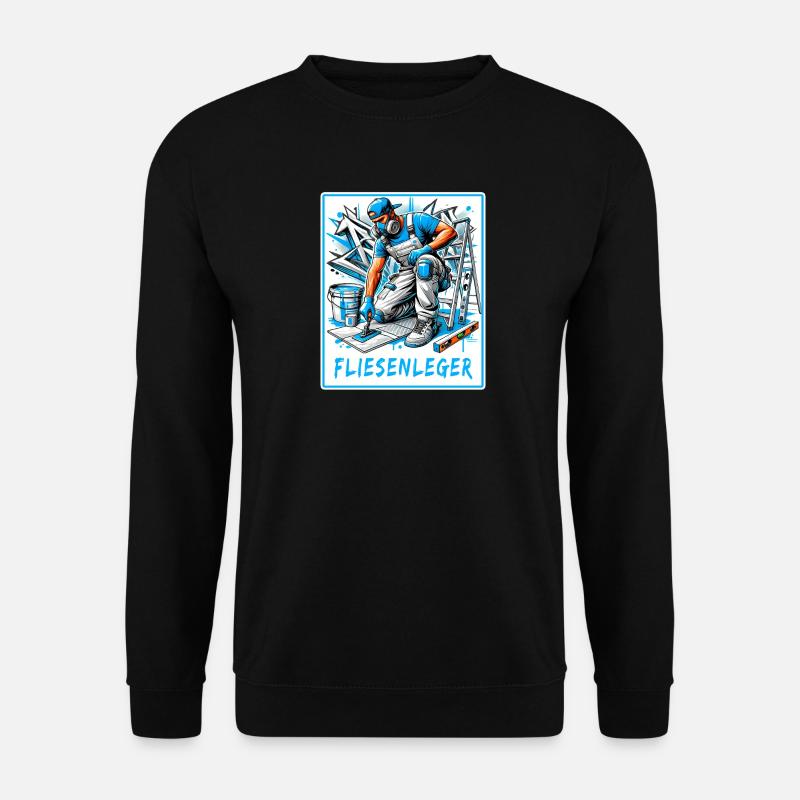 Fliesenleger Design - Unisex Pullover - Schwarz