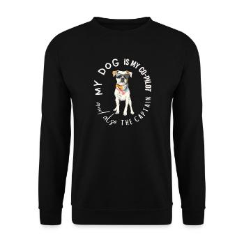Co-pilote avec des lunettes de soleil - Sweat-shirt Unisexe - noir - Devant - Alina (178cm) & Michal (187cm)