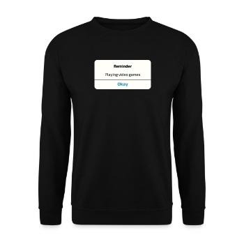 C’est parti ! T-shirt - Cadeau parfait pour les joueurs - Sweat-shirt Unisexe - noir - Devant - Alina (178cm) & Michal (187cm)