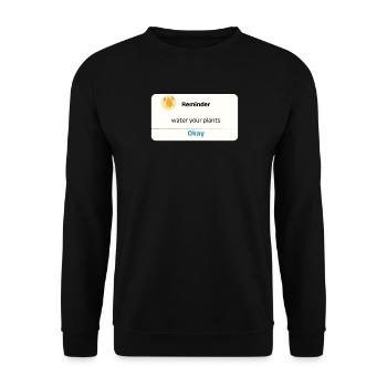 Gießen Sie Ihre Pflanzen, züchten Sie Ihren Stil! - Unisex Pullover - Schwarz - Vorne - Alina (178cm) & Michal (187cm)