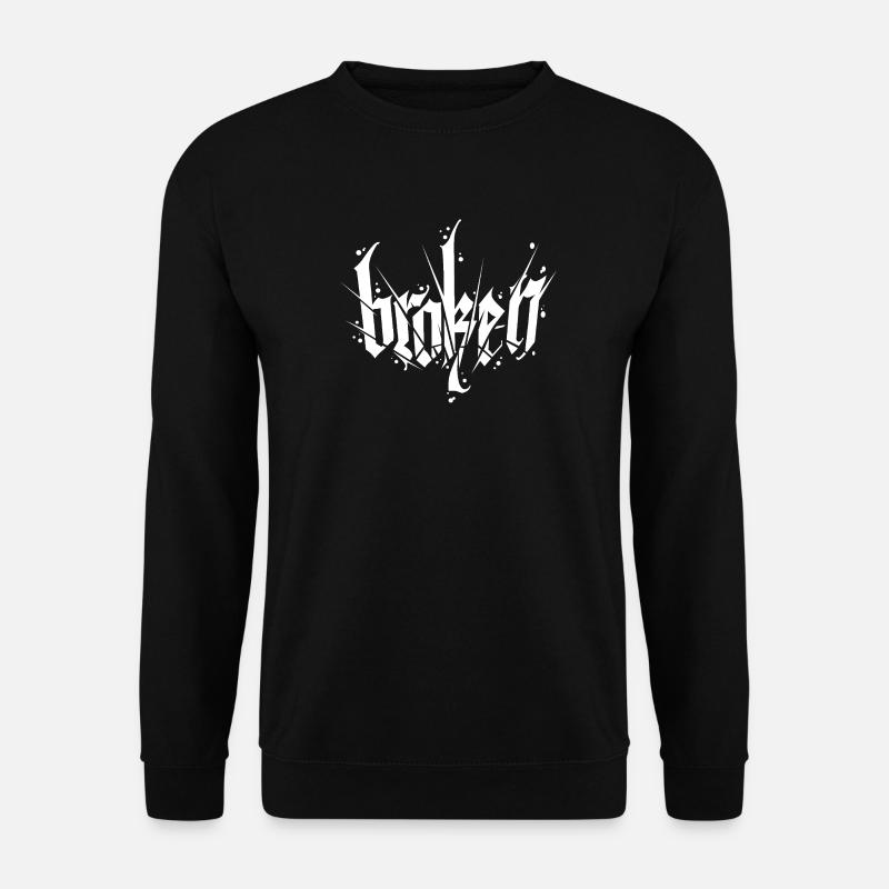 Gebrochene Kalligraphie Dunkle Schrift - Unisex Pullover - Schwarz