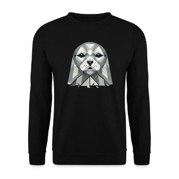 Sceau abstrait – Beauté géométrique - Sweat-shirt Unisexe - noir - Devant - Alina (178cm) & Michal (187cm)