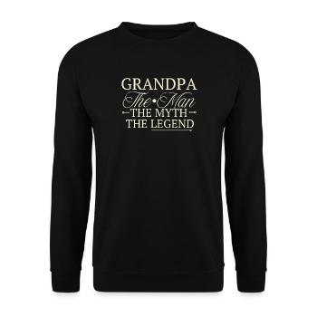 Légende du mythe de grand-père l’homme - Sweat-shirt Unisexe - noir - Devant - Alina (178cm) & Michal (187cm)