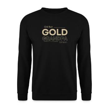 Old But Gold Grandpa Edition - Unisex Sweatshirt - black - Front - Alina (178cm) & Michal (187cm)