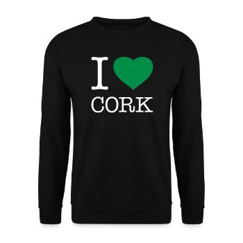 I LOVE CORK - Unisex Sweatshirt - black - Front - Alina (178cm) & Michal (187cm)