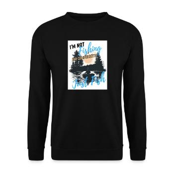 Just Fish, No Compliments - Unisex Sweatshirt - black - Front - Alina (178cm) & Michal (187cm)