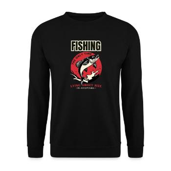 Taille de pêche Lie Tee - Sweat-shirt Unisexe - noir - Devant - Alina (178cm) & Michal (187cm)