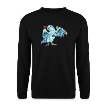 Jongleur perroquet jonglant - Sweat-shirt Unisexe - noir - Devant - Alina (178cm) & Michal (187cm)
