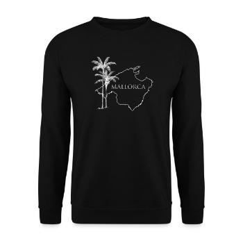 Mallorca Island Palm Trees Holidays Relaxation Travel - Unisex Sweatshirt - black - Front - Alina (178cm) & Michal (187cm)