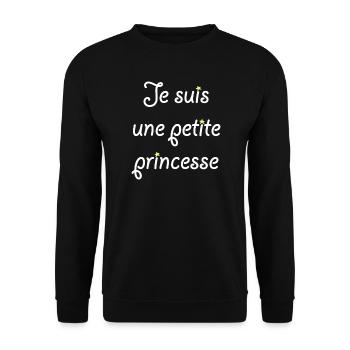 Je suis une petite princesse - Sweat-shirt Unisexe - noir - Devant - Alina (178cm) & Michal (187cm)