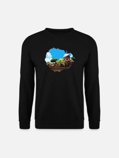 Italienische Kuppel – Architektur & Azurblauer Himmel - Unisex Pullover - Schwarz