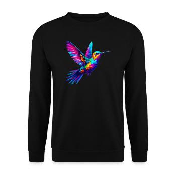Kolibri - Unisex Pullover - Schwarz - Vorne - Alina (178cm) & Michal (187cm)