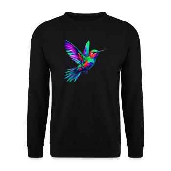 Hummingbird - Unisex Sweatshirt - black - Front - Alina (178cm) & Michal (187cm)