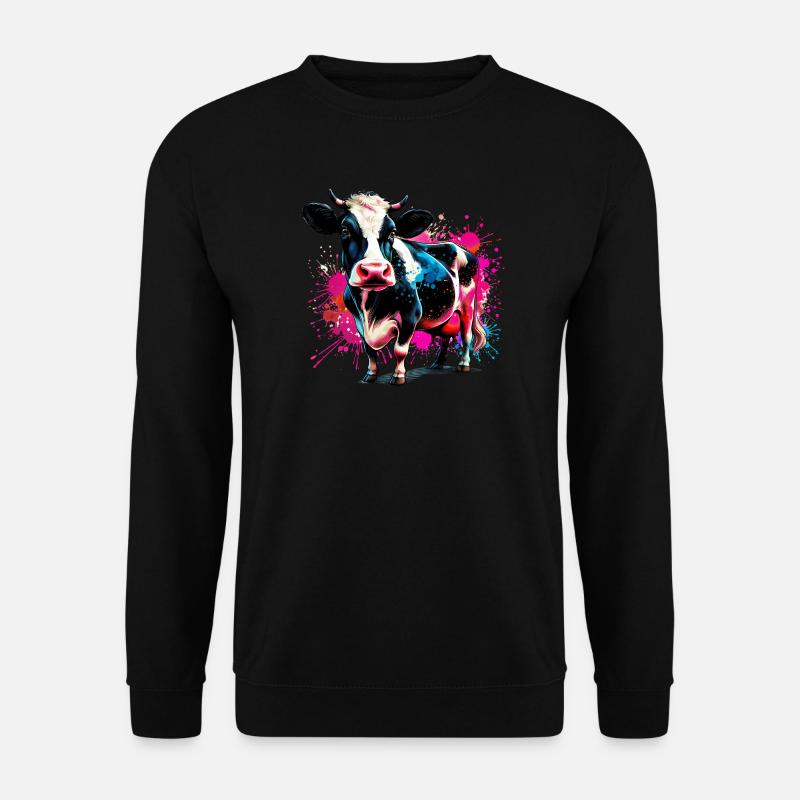 Kuh - Unisex Pullover - Schwarz