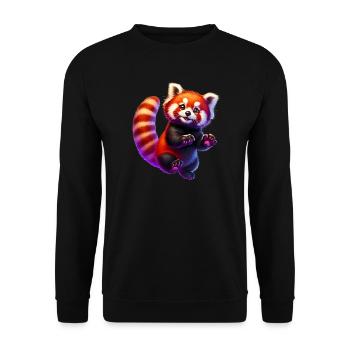 Petit panda - Sweat-shirt Unisexe - noir - Devant - Alina (178cm) & Michal (187cm)