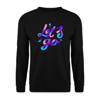 Let’s Go – Neon Power - Unisex Pullover - Schwarz - Vorne - Alina (178cm) & Michal (187cm)