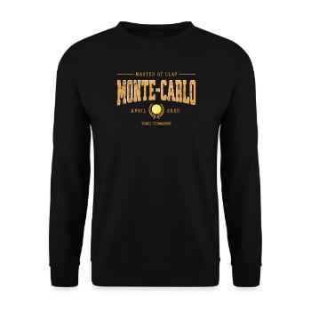 Tournoi de tennis de Monte-Carlo sur terre battue - Sweat-shirt Unisexe - noir - Devant - Alina (178cm) & Michal (187cm)