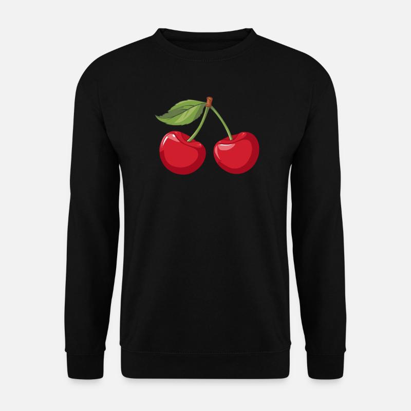 Vibrant Cherry Illustration - Unisex Sweatshirt - black